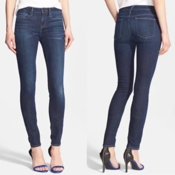 Vince Dylan Dark Classic Skinny Jeans - Picture 1 of 10